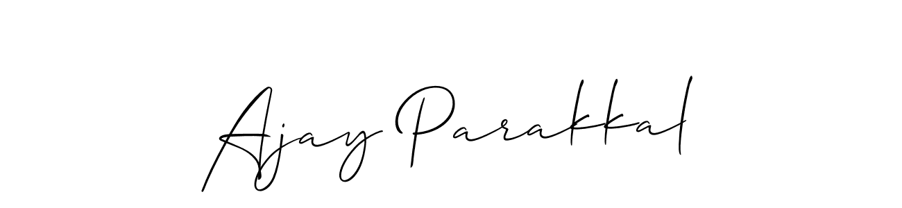 Make a beautiful signature design for name Ajay Parakkal. With this signature (Allison_Script) style, you can create a handwritten signature for free. Ajay Parakkal signature style 2 images and pictures png