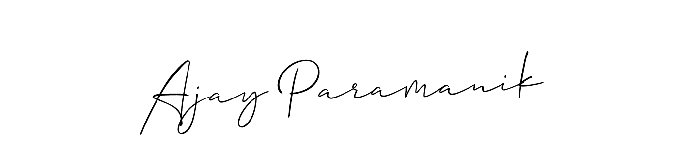 Design your own signature with our free online signature maker. With this signature software, you can create a handwritten (Allison_Script) signature for name Ajay Paramanik. Ajay Paramanik signature style 2 images and pictures png