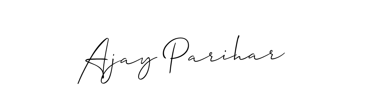 It looks lik you need a new signature style for name Ajay Parihar. Design unique handwritten (Allison_Script) signature with our free signature maker in just a few clicks. Ajay Parihar signature style 2 images and pictures png