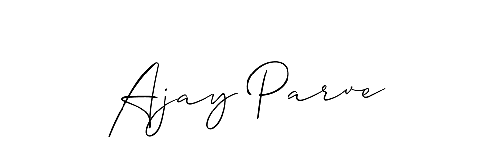 Create a beautiful signature design for name Ajay Parve. With this signature (Allison_Script) fonts, you can make a handwritten signature for free. Ajay Parve signature style 2 images and pictures png