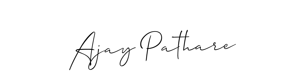 Allison_Script is a professional signature style that is perfect for those who want to add a touch of class to their signature. It is also a great choice for those who want to make their signature more unique. Get Ajay Pathare name to fancy signature for free. Ajay Pathare signature style 2 images and pictures png