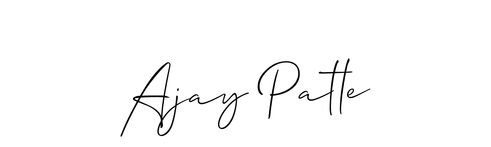 if you are searching for the best signature style for your name Ajay Patle. so please give up your signature search. here we have designed multiple signature styles  using Allison_Script. Ajay Patle signature style 2 images and pictures png