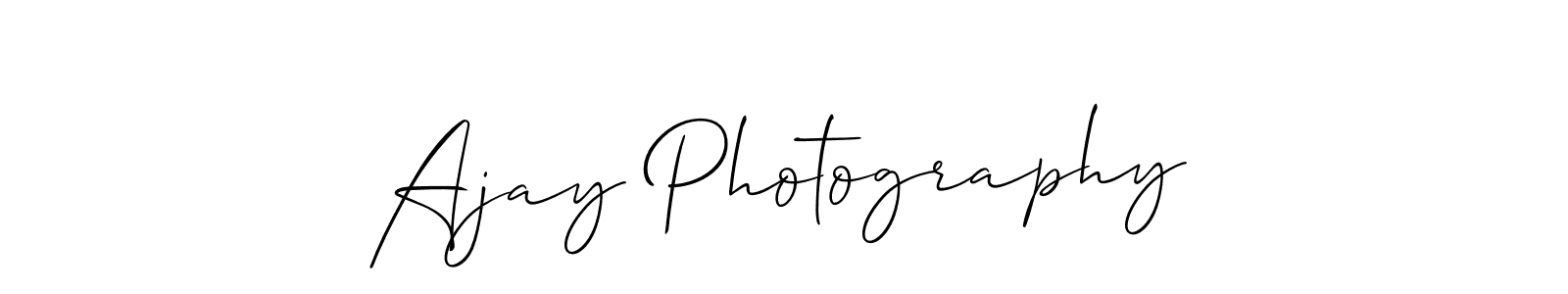 How to make Ajay Photography name signature. Use Allison_Script style for creating short signs online. This is the latest handwritten sign. Ajay Photography signature style 2 images and pictures png