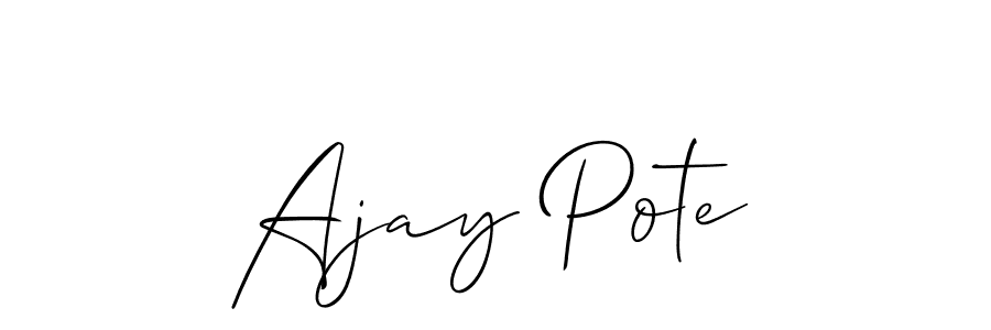 Use a signature maker to create a handwritten signature online. With this signature software, you can design (Allison_Script) your own signature for name Ajay Pote. Ajay Pote signature style 2 images and pictures png
