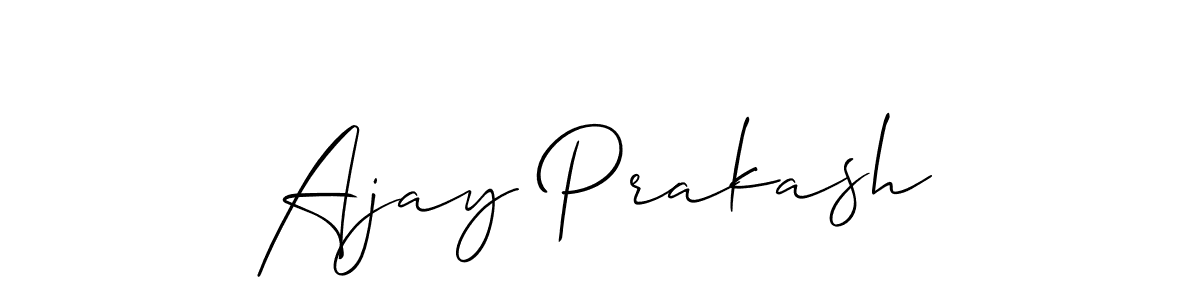 Ajay Prakash stylish signature style. Best Handwritten Sign (Allison_Script) for my name. Handwritten Signature Collection Ideas for my name Ajay Prakash. Ajay Prakash signature style 2 images and pictures png