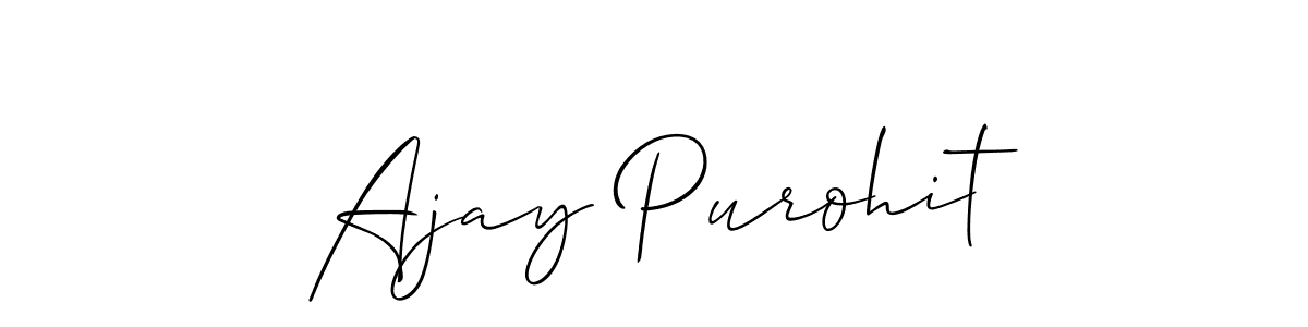 Use a signature maker to create a handwritten signature online. With this signature software, you can design (Allison_Script) your own signature for name Ajay Purohit. Ajay Purohit signature style 2 images and pictures png