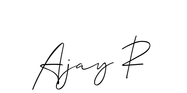 Also You can easily find your signature by using the search form. We will create Ajay R name handwritten signature images for you free of cost using Allison_Script sign style. Ajay R signature style 2 images and pictures png