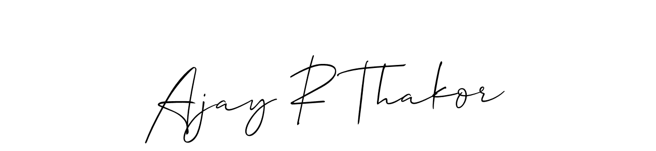 It looks lik you need a new signature style for name Ajay R Thakor. Design unique handwritten (Allison_Script) signature with our free signature maker in just a few clicks. Ajay R Thakor signature style 2 images and pictures png