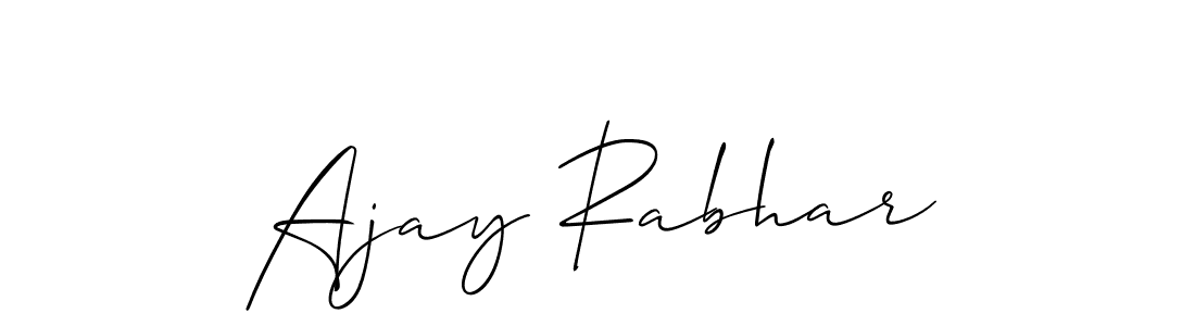 Design your own signature with our free online signature maker. With this signature software, you can create a handwritten (Allison_Script) signature for name Ajay Rabhar. Ajay Rabhar signature style 2 images and pictures png