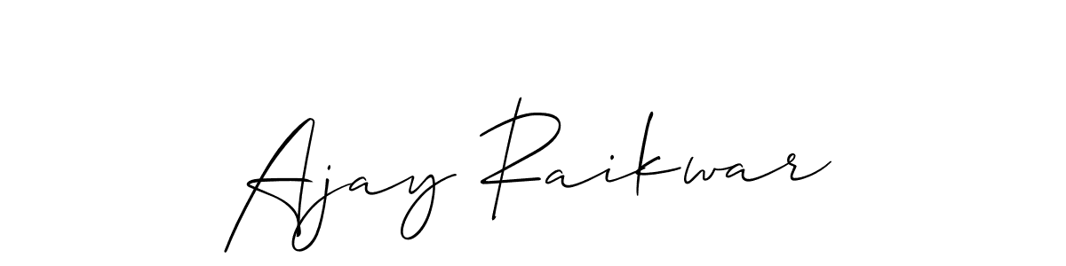 Similarly Allison_Script is the best handwritten signature design. Signature creator online .You can use it as an online autograph creator for name Ajay Raikwar. Ajay Raikwar signature style 2 images and pictures png