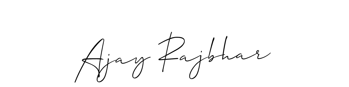 It looks lik you need a new signature style for name Ajay Rajbhar. Design unique handwritten (Allison_Script) signature with our free signature maker in just a few clicks. Ajay Rajbhar signature style 2 images and pictures png