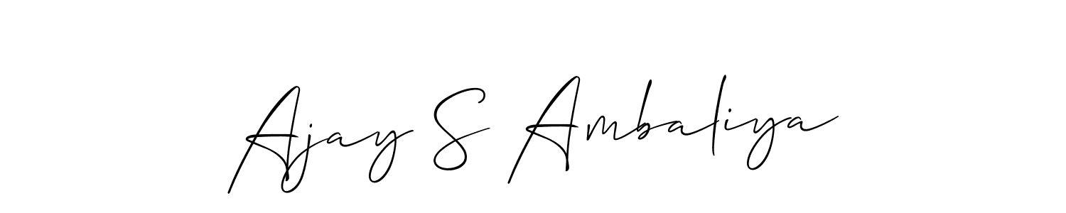 Similarly Allison_Script is the best handwritten signature design. Signature creator online .You can use it as an online autograph creator for name Ajay S Ambaliya. Ajay S Ambaliya signature style 2 images and pictures png