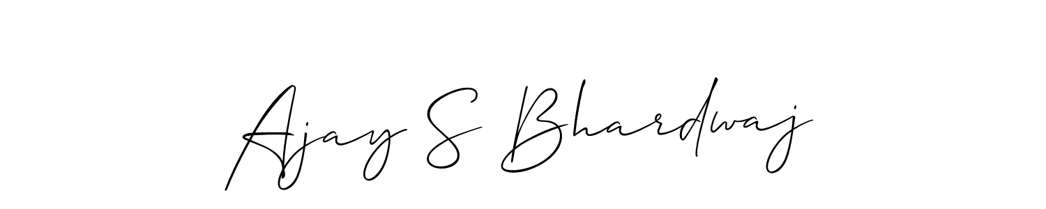 Use a signature maker to create a handwritten signature online. With this signature software, you can design (Allison_Script) your own signature for name Ajay S Bhardwaj. Ajay S Bhardwaj signature style 2 images and pictures png