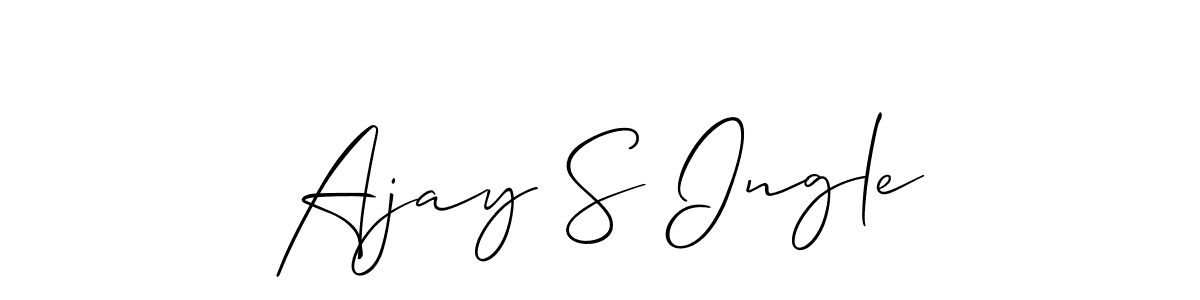 Similarly Allison_Script is the best handwritten signature design. Signature creator online .You can use it as an online autograph creator for name Ajay S Ingle. Ajay S Ingle signature style 2 images and pictures png