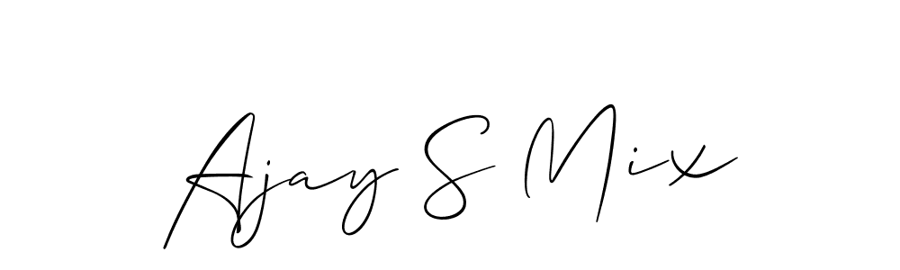 Create a beautiful signature design for name Ajay S Mix. With this signature (Allison_Script) fonts, you can make a handwritten signature for free. Ajay S Mix signature style 2 images and pictures png