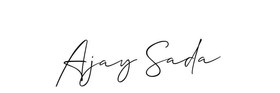 if you are searching for the best signature style for your name Ajay Sada. so please give up your signature search. here we have designed multiple signature styles  using Allison_Script. Ajay Sada signature style 2 images and pictures png