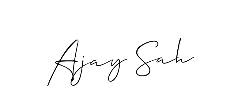 Use a signature maker to create a handwritten signature online. With this signature software, you can design (Allison_Script) your own signature for name Ajay Sah. Ajay Sah signature style 2 images and pictures png