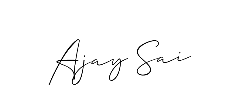 Design your own signature with our free online signature maker. With this signature software, you can create a handwritten (Allison_Script) signature for name Ajay Sai. Ajay Sai signature style 2 images and pictures png