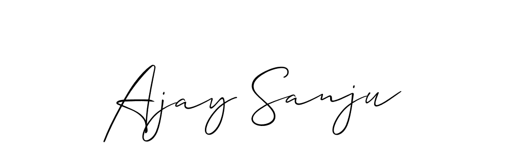 Design your own signature with our free online signature maker. With this signature software, you can create a handwritten (Allison_Script) signature for name Ajay Sanju. Ajay Sanju signature style 2 images and pictures png