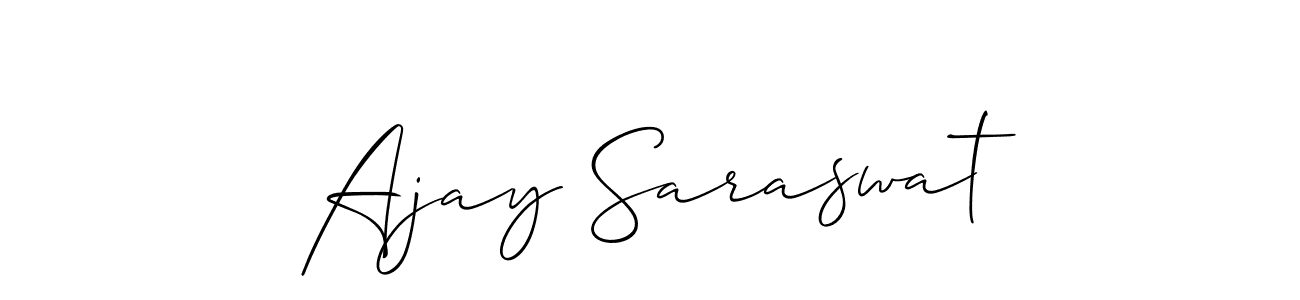 You should practise on your own different ways (Allison_Script) to write your name (Ajay Saraswat) in signature. don't let someone else do it for you. Ajay Saraswat signature style 2 images and pictures png