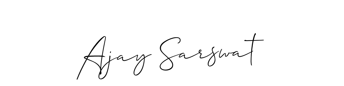 You should practise on your own different ways (Allison_Script) to write your name (Ajay Sarswat) in signature. don't let someone else do it for you. Ajay Sarswat signature style 2 images and pictures png