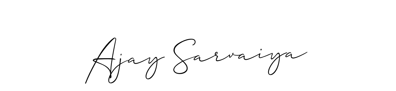 Make a beautiful signature design for name Ajay Sarvaiya. With this signature (Allison_Script) style, you can create a handwritten signature for free. Ajay Sarvaiya signature style 2 images and pictures png
