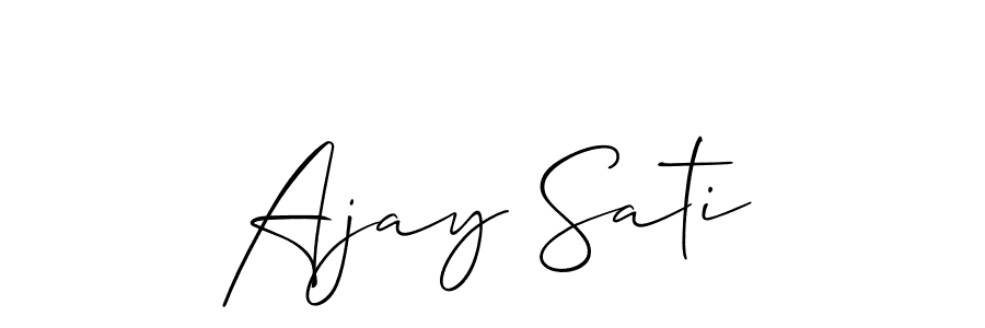 You can use this online signature creator to create a handwritten signature for the name Ajay Sati. This is the best online autograph maker. Ajay Sati signature style 2 images and pictures png