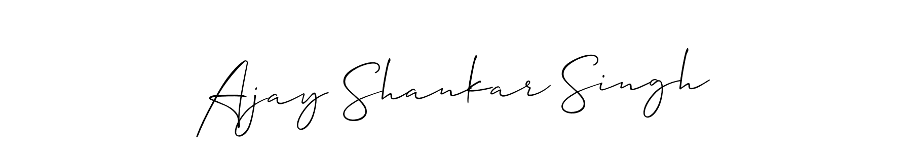 How to make Ajay Shankar Singh name signature. Use Allison_Script style for creating short signs online. This is the latest handwritten sign. Ajay Shankar Singh signature style 2 images and pictures png