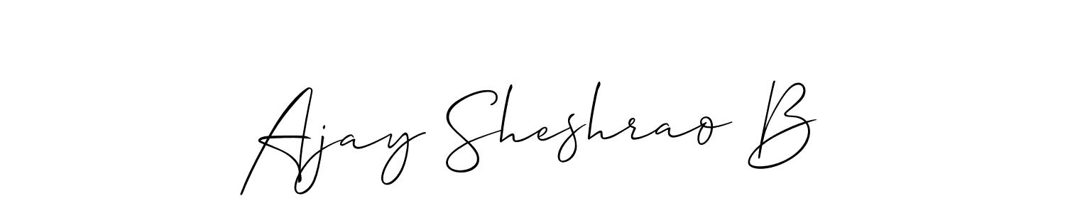 Design your own signature with our free online signature maker. With this signature software, you can create a handwritten (Allison_Script) signature for name Ajay Sheshrao B. Ajay Sheshrao B signature style 2 images and pictures png