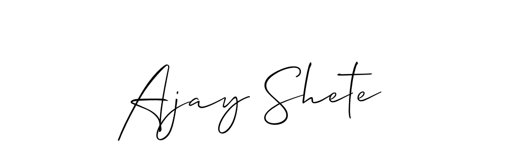 You can use this online signature creator to create a handwritten signature for the name Ajay Shete. This is the best online autograph maker. Ajay Shete signature style 2 images and pictures png