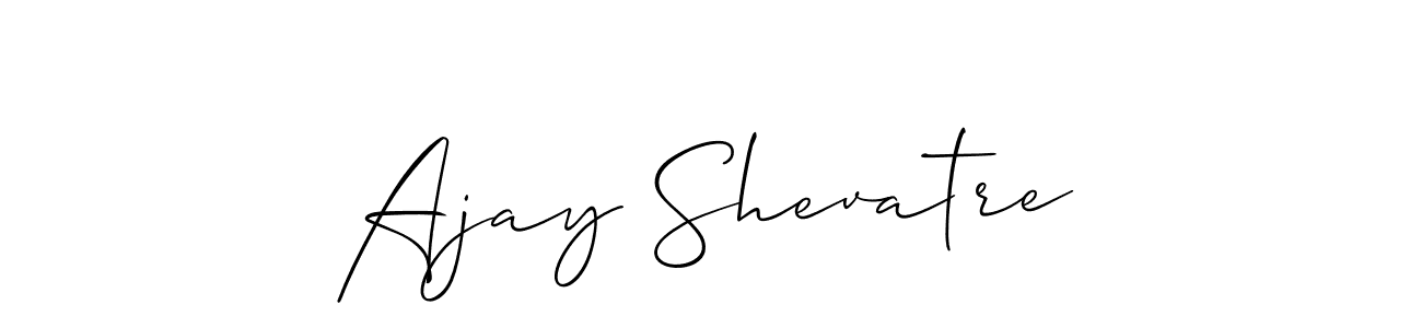 Similarly Allison_Script is the best handwritten signature design. Signature creator online .You can use it as an online autograph creator for name Ajay Shevatre. Ajay Shevatre signature style 2 images and pictures png