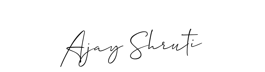How to Draw Ajay Shruti signature style? Allison_Script is a latest design signature styles for name Ajay Shruti. Ajay Shruti signature style 2 images and pictures png
