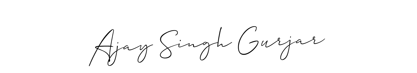 You should practise on your own different ways (Allison_Script) to write your name (Ajay Singh Gurjar) in signature. don't let someone else do it for you. Ajay Singh Gurjar signature style 2 images and pictures png