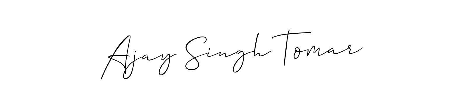 Make a short Ajay Singh Tomar signature style. Manage your documents anywhere anytime using Allison_Script. Create and add eSignatures, submit forms, share and send files easily. Ajay Singh Tomar signature style 2 images and pictures png