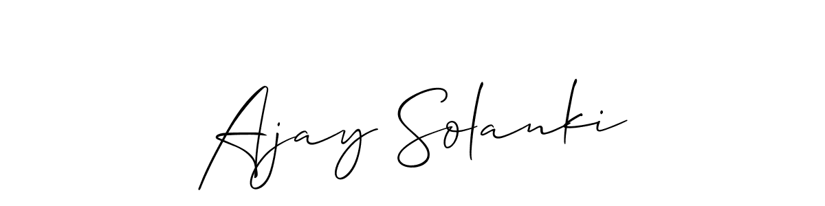 Use a signature maker to create a handwritten signature online. With this signature software, you can design (Allison_Script) your own signature for name Ajay Solanki. Ajay Solanki signature style 2 images and pictures png