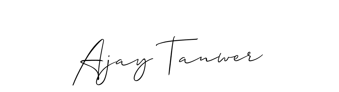 You should practise on your own different ways (Allison_Script) to write your name (Ajay Tanwer) in signature. don't let someone else do it for you. Ajay Tanwer signature style 2 images and pictures png