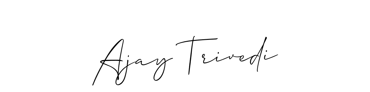 Also we have Ajay Trivedi name is the best signature style. Create professional handwritten signature collection using Allison_Script autograph style. Ajay Trivedi signature style 2 images and pictures png
