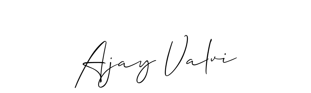 You should practise on your own different ways (Allison_Script) to write your name (Ajay Valvi) in signature. don't let someone else do it for you. Ajay Valvi signature style 2 images and pictures png