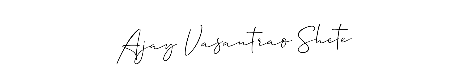 Also You can easily find your signature by using the search form. We will create Ajay Vasantrao Shete name handwritten signature images for you free of cost using Allison_Script sign style. Ajay Vasantrao Shete signature style 2 images and pictures png