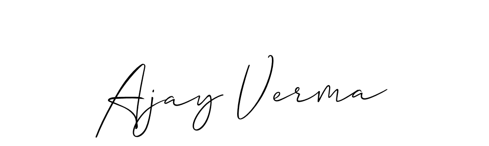 Design your own signature with our free online signature maker. With this signature software, you can create a handwritten (Allison_Script) signature for name Ajay Verma. Ajay Verma signature style 2 images and pictures png