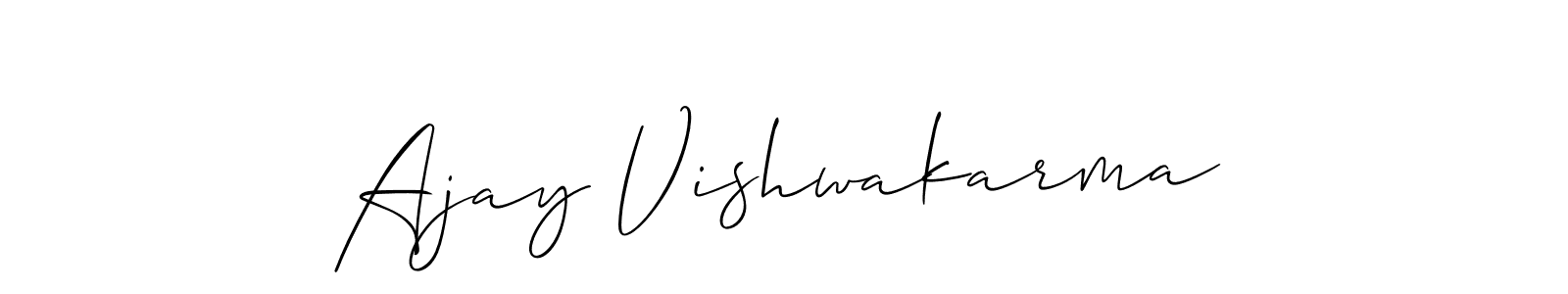 How to Draw Ajay Vishwakarma signature style? Allison_Script is a latest design signature styles for name Ajay Vishwakarma. Ajay Vishwakarma signature style 2 images and pictures png