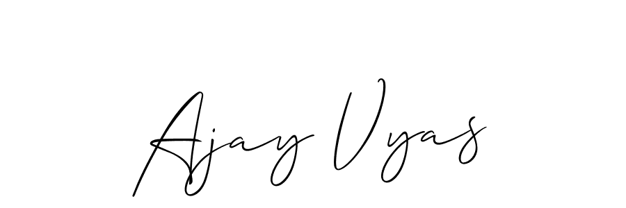 Also we have Ajay Vyas name is the best signature style. Create professional handwritten signature collection using Allison_Script autograph style. Ajay Vyas signature style 2 images and pictures png