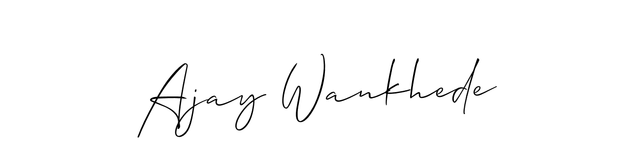 Also You can easily find your signature by using the search form. We will create Ajay Wankhede name handwritten signature images for you free of cost using Allison_Script sign style. Ajay Wankhede signature style 2 images and pictures png