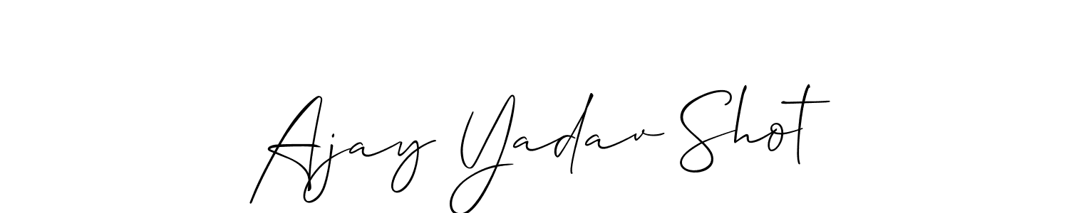 How to Draw Ajay Yadav Shot signature style? Allison_Script is a latest design signature styles for name Ajay Yadav Shot. Ajay Yadav Shot signature style 2 images and pictures png