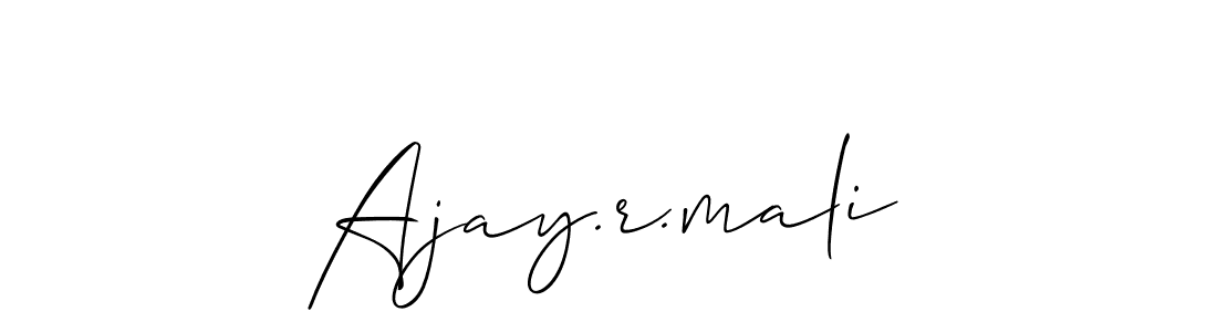 Create a beautiful signature design for name Ajay.r.mali. With this signature (Allison_Script) fonts, you can make a handwritten signature for free. Ajay.r.mali signature style 2 images and pictures png