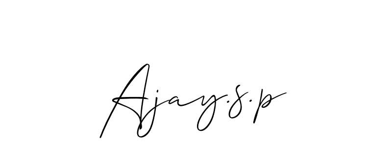 Use a signature maker to create a handwritten signature online. With this signature software, you can design (Allison_Script) your own signature for name Ajay.s.p. Ajay.s.p signature style 2 images and pictures png