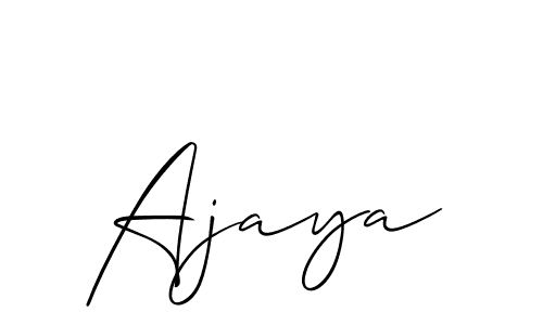 How to make Ajaya signature? Allison_Script is a professional autograph style. Create handwritten signature for Ajaya name. Ajaya signature style 2 images and pictures png