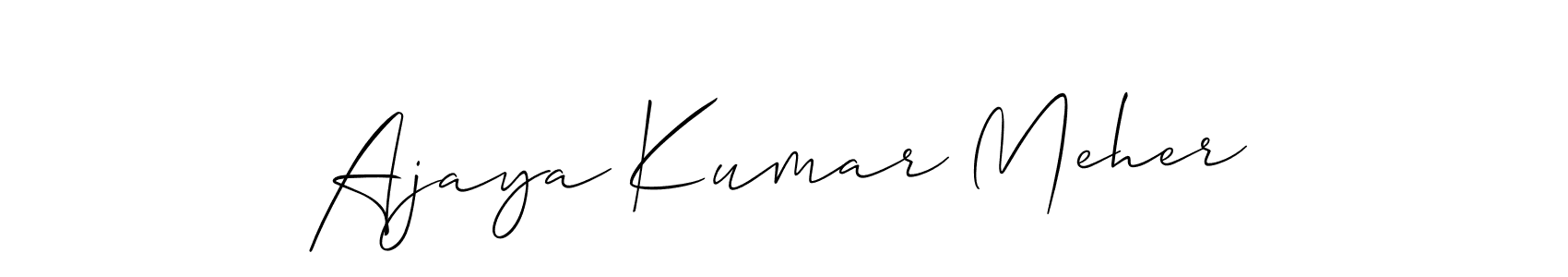 Ajaya Kumar Meher stylish signature style. Best Handwritten Sign (Allison_Script) for my name. Handwritten Signature Collection Ideas for my name Ajaya Kumar Meher. Ajaya Kumar Meher signature style 2 images and pictures png