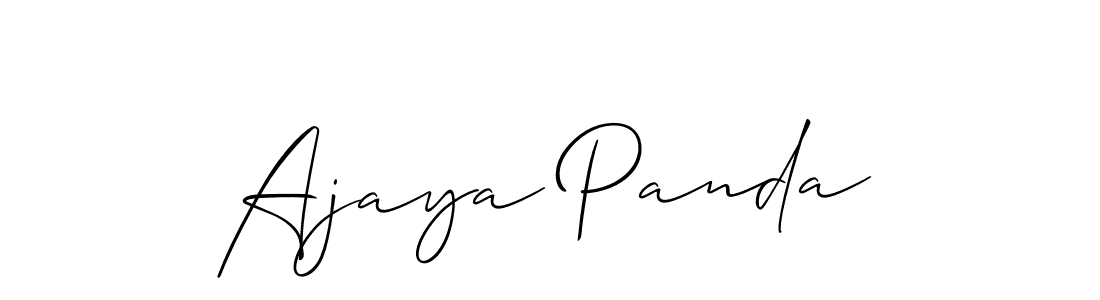 Use a signature maker to create a handwritten signature online. With this signature software, you can design (Allison_Script) your own signature for name Ajaya Panda. Ajaya Panda signature style 2 images and pictures png