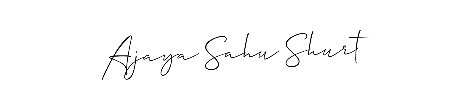 It looks lik you need a new signature style for name Ajaya Sahu Shurt. Design unique handwritten (Allison_Script) signature with our free signature maker in just a few clicks. Ajaya Sahu Shurt signature style 2 images and pictures png
